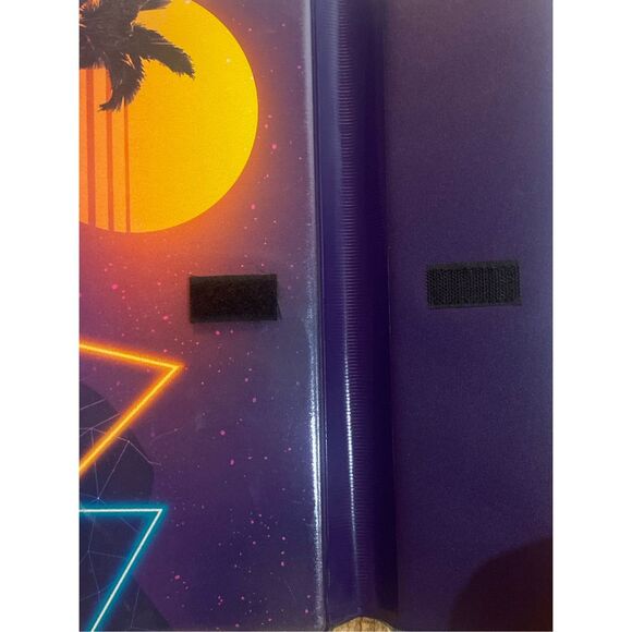 Mead Trapper Keeper Binder Folder Retro Neon Sunset Dolphins 90s Vaporwave Desig - Picture 3 of 7